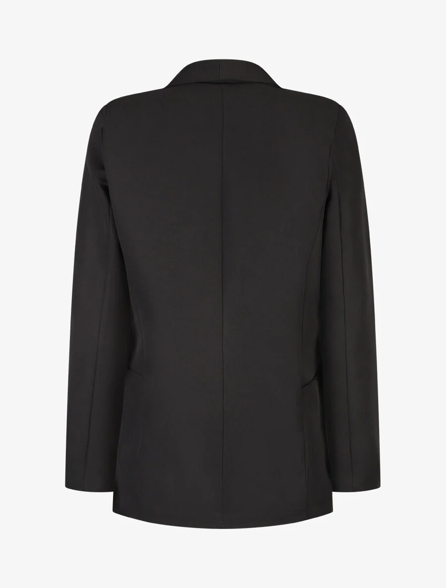 Blazer long à col châle - Noir - Image 2