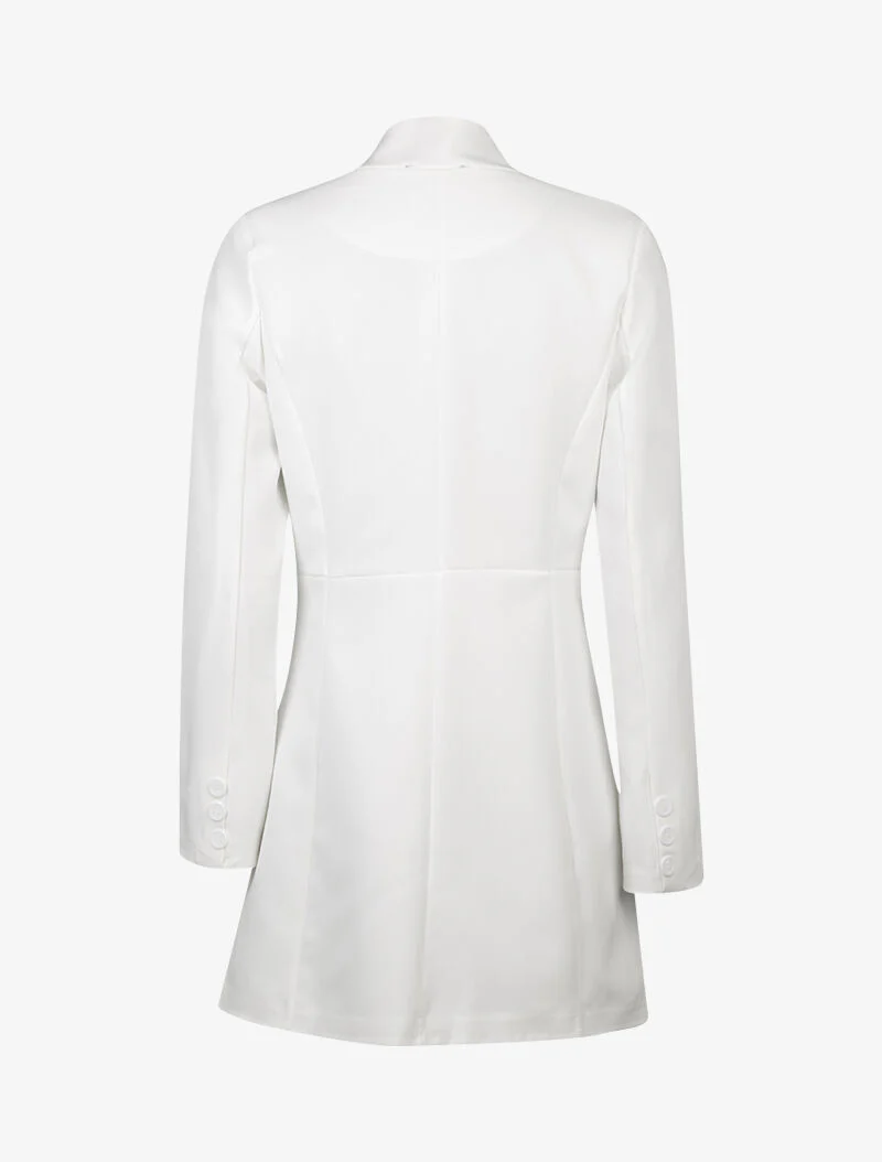 Blazer mi long cintré - Blanc - Image 2