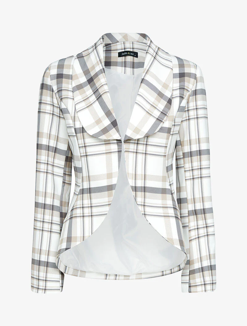 Blazer ouvert à pans asymétriques - Beige