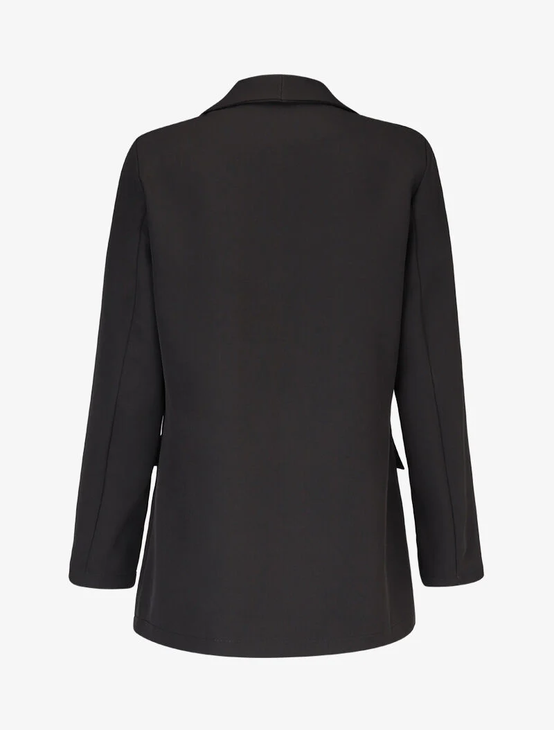 Blazer ouvert uni - noir - Image 2