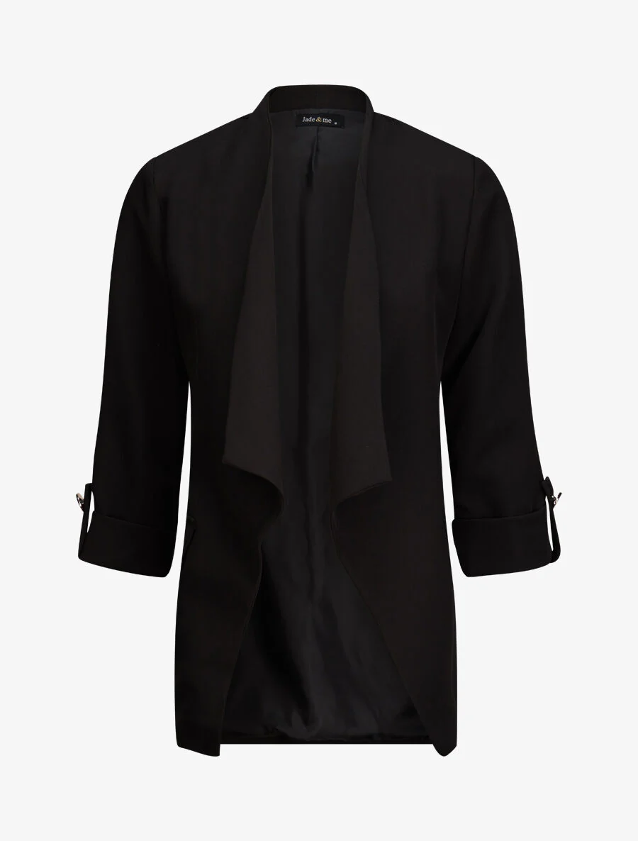 Blazer oversize à pans asymétriques - Noir