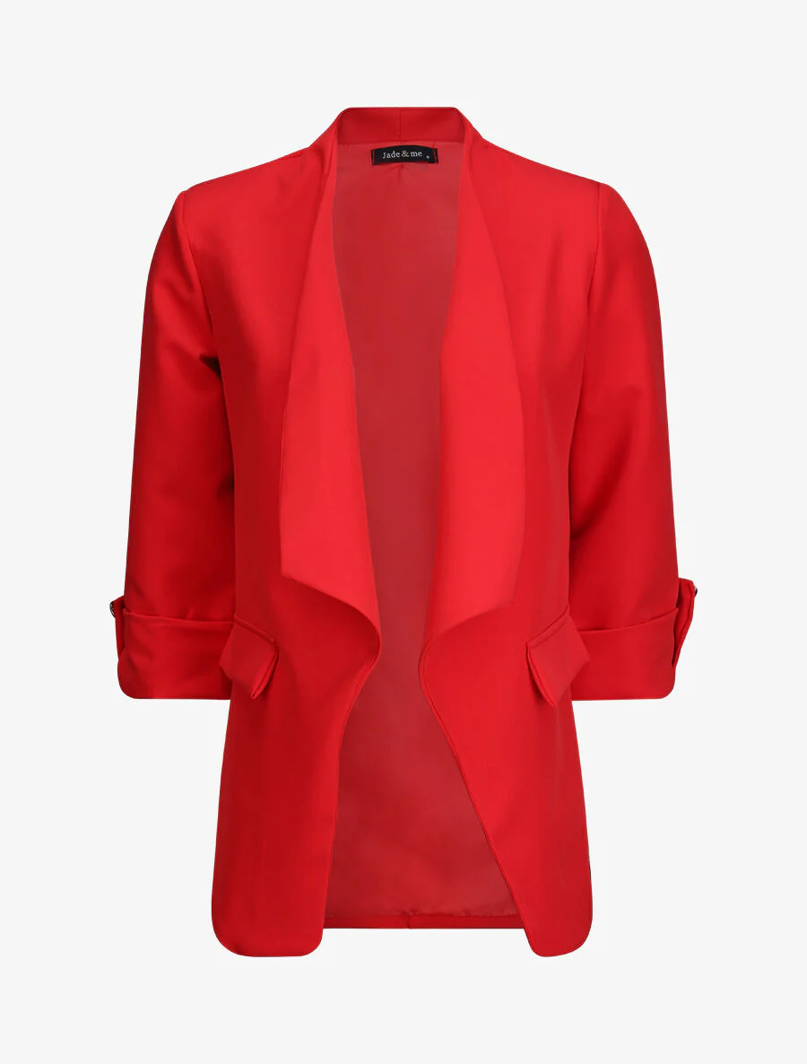 Blazer oversize à pans asymétriques - Rouge