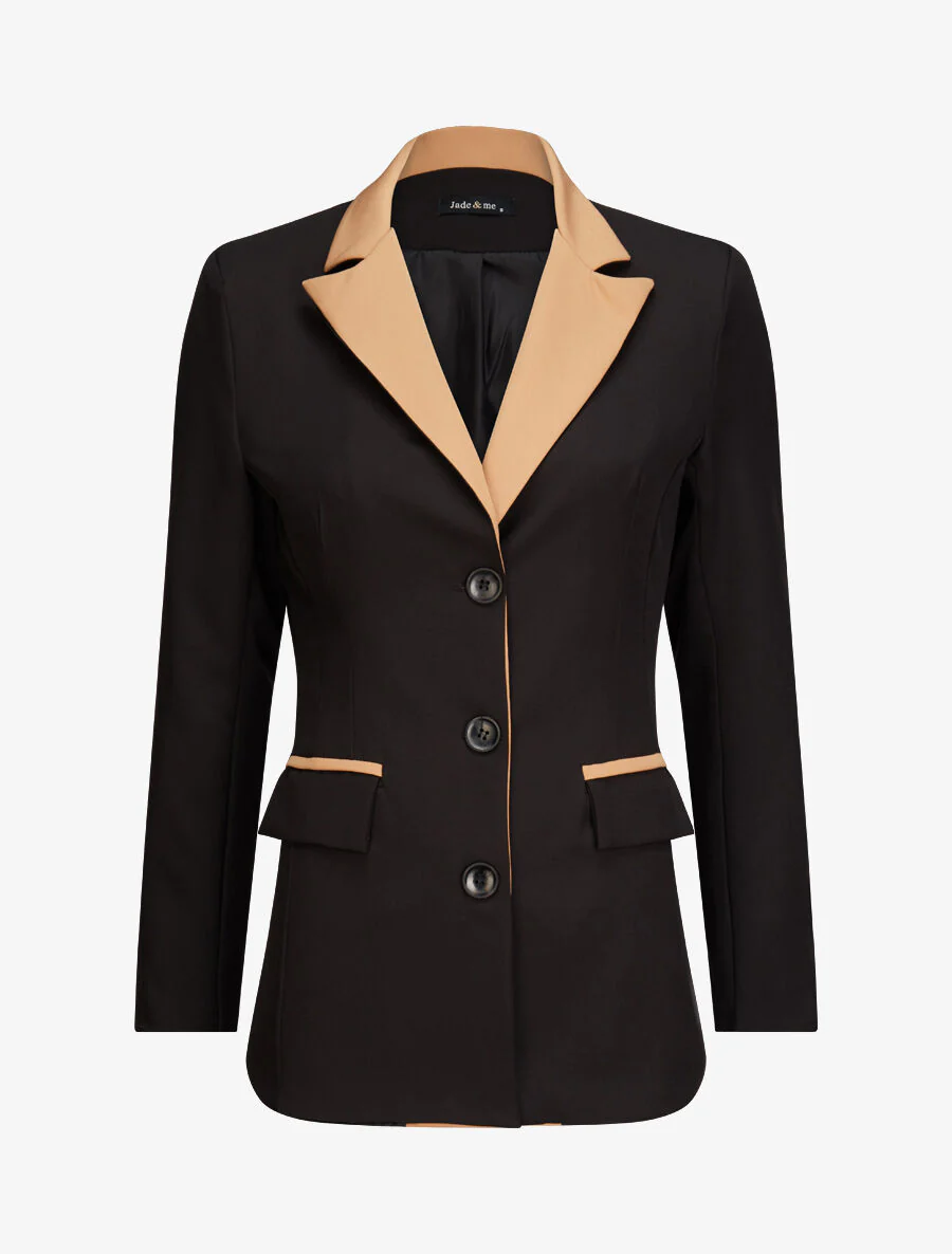 Blazer oversize bi-couleur - Noir