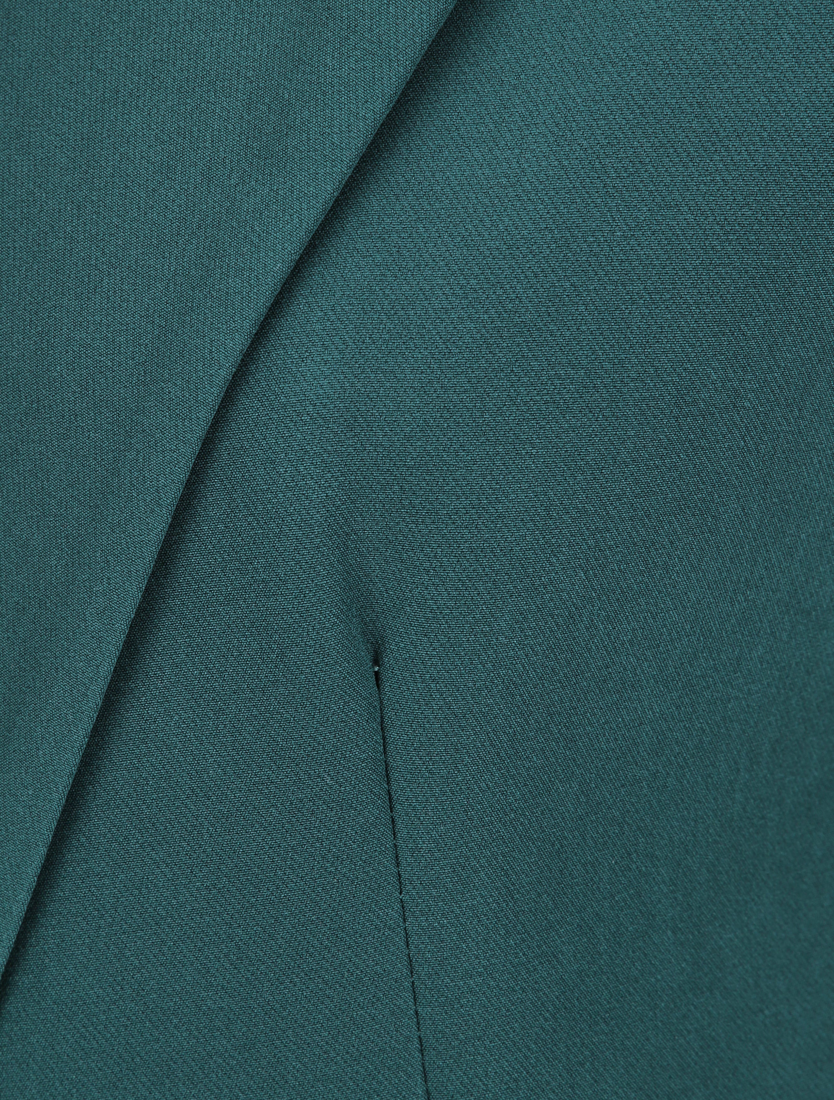 Blazer oversize uni sans manches - Vert foncé - Image 3