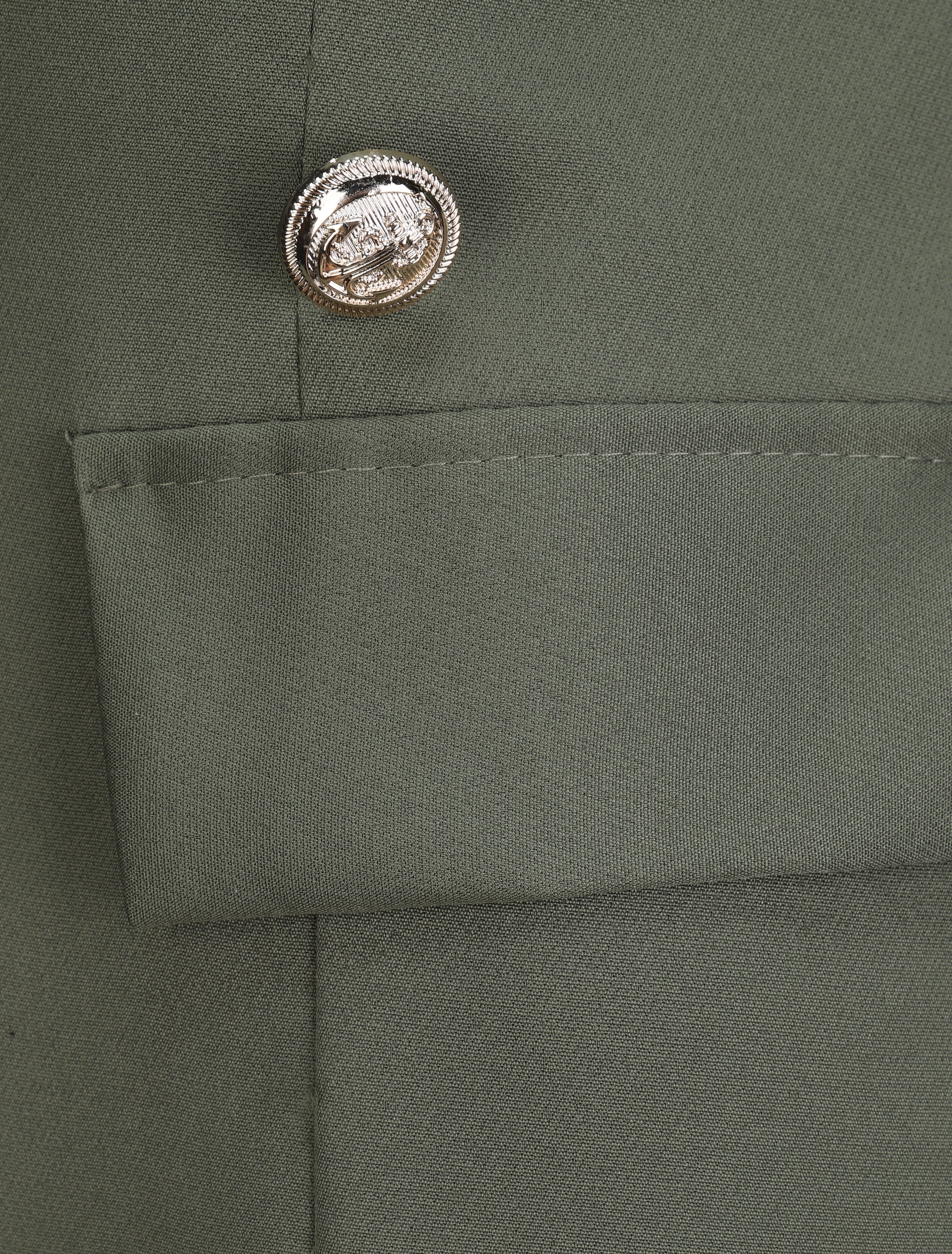 Blazer overzise uni - Kaki - Image 3