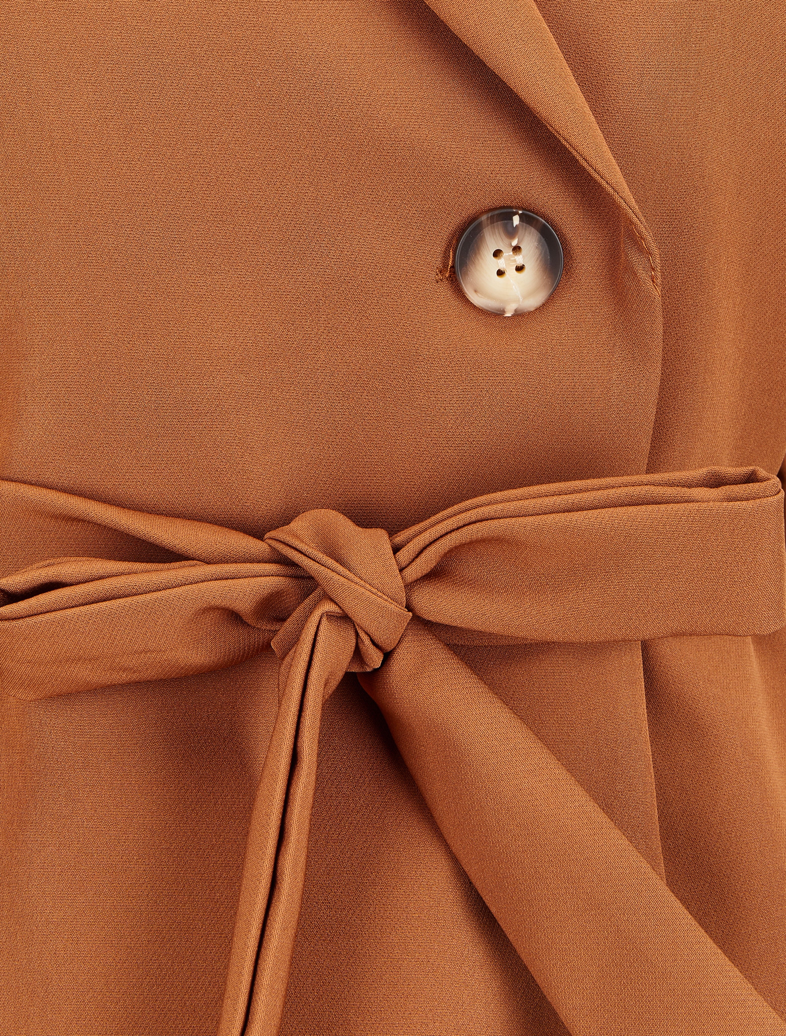 Blazer sans manches avec ceinture - Camel - Image 3