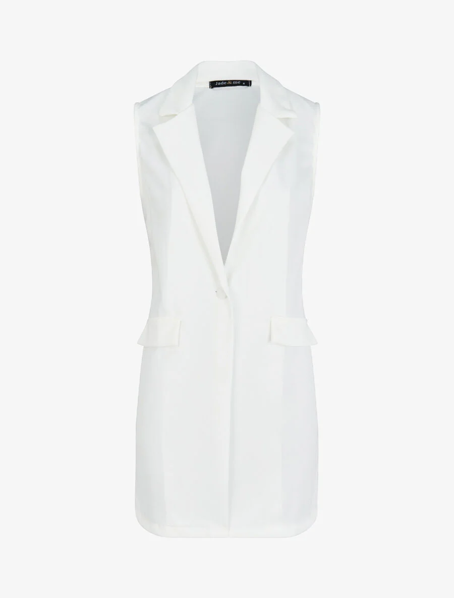 Blazer sans manches - Blanc