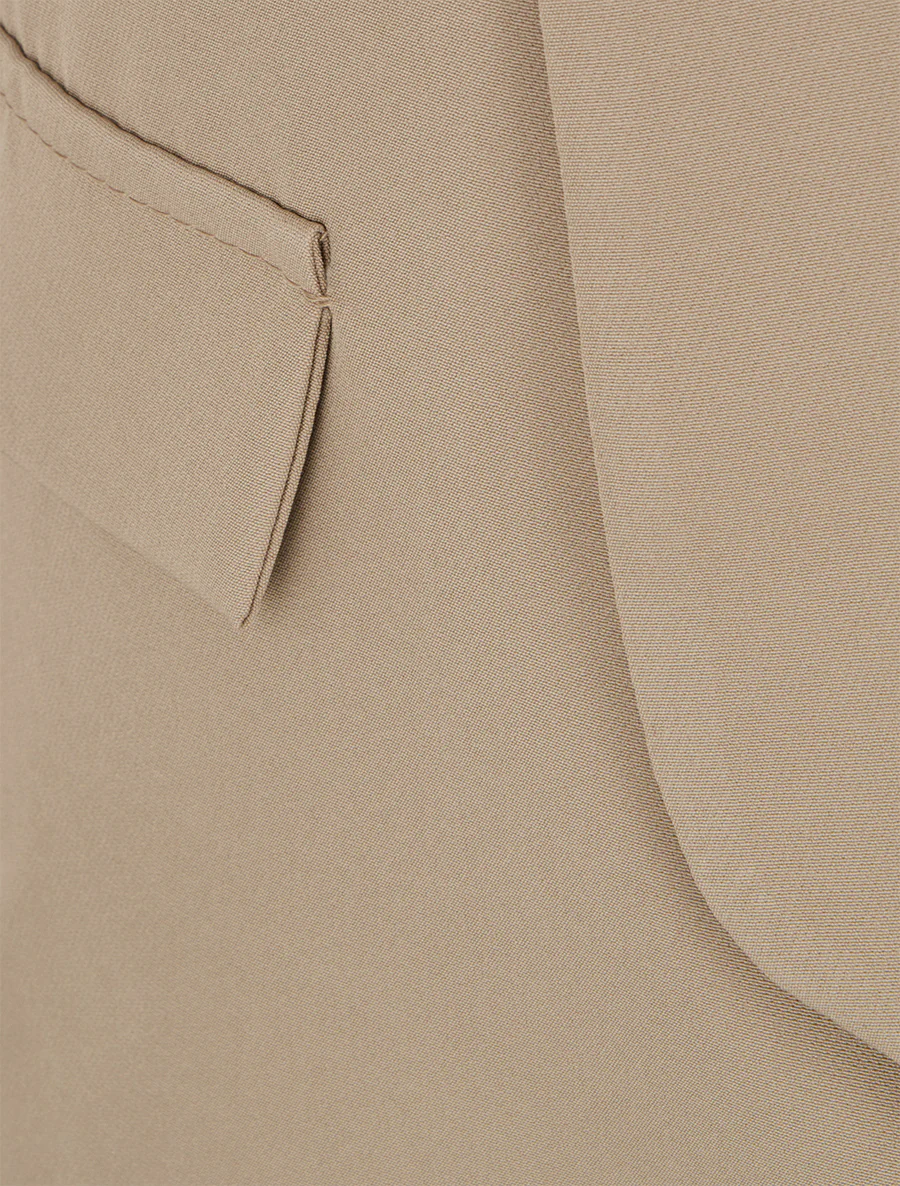 Blazer uni à manches longue - taupe - Image 3
