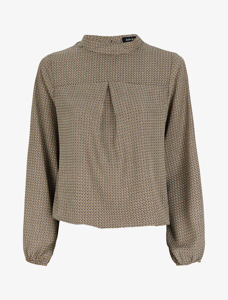 Blouse à motifs géométriques - Vert