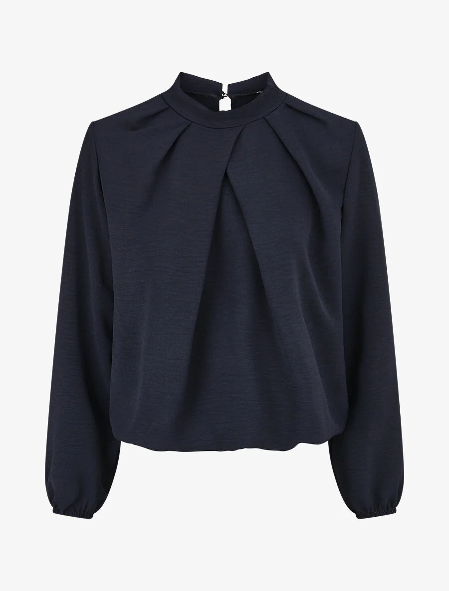Blouse à plis croisés - Marine