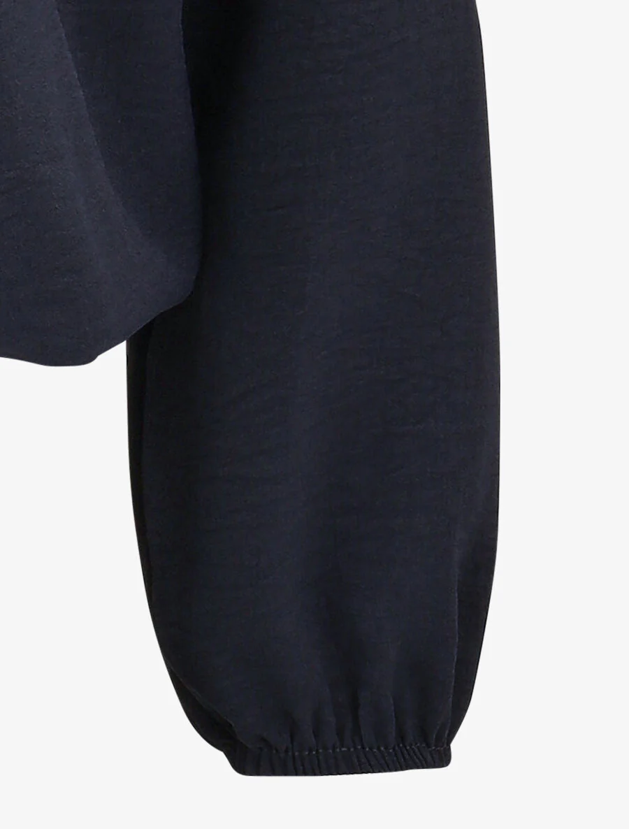 Blouse à plis croisés - Marine - Image 3
