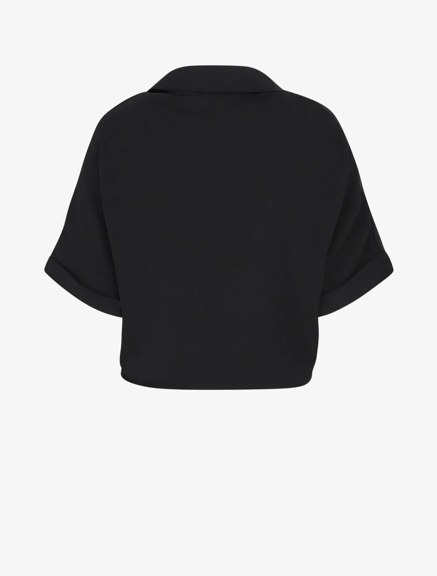 Blouse ample coupe carrée - Noir - Image 2