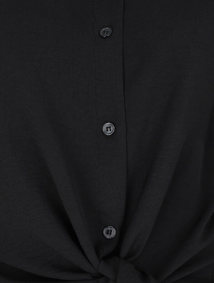 Blouse ample coupe carrée - Noir - Image 3