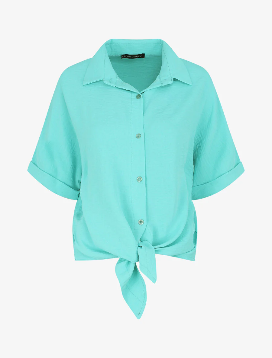 Blouse ample coupe carrée - Turquoise