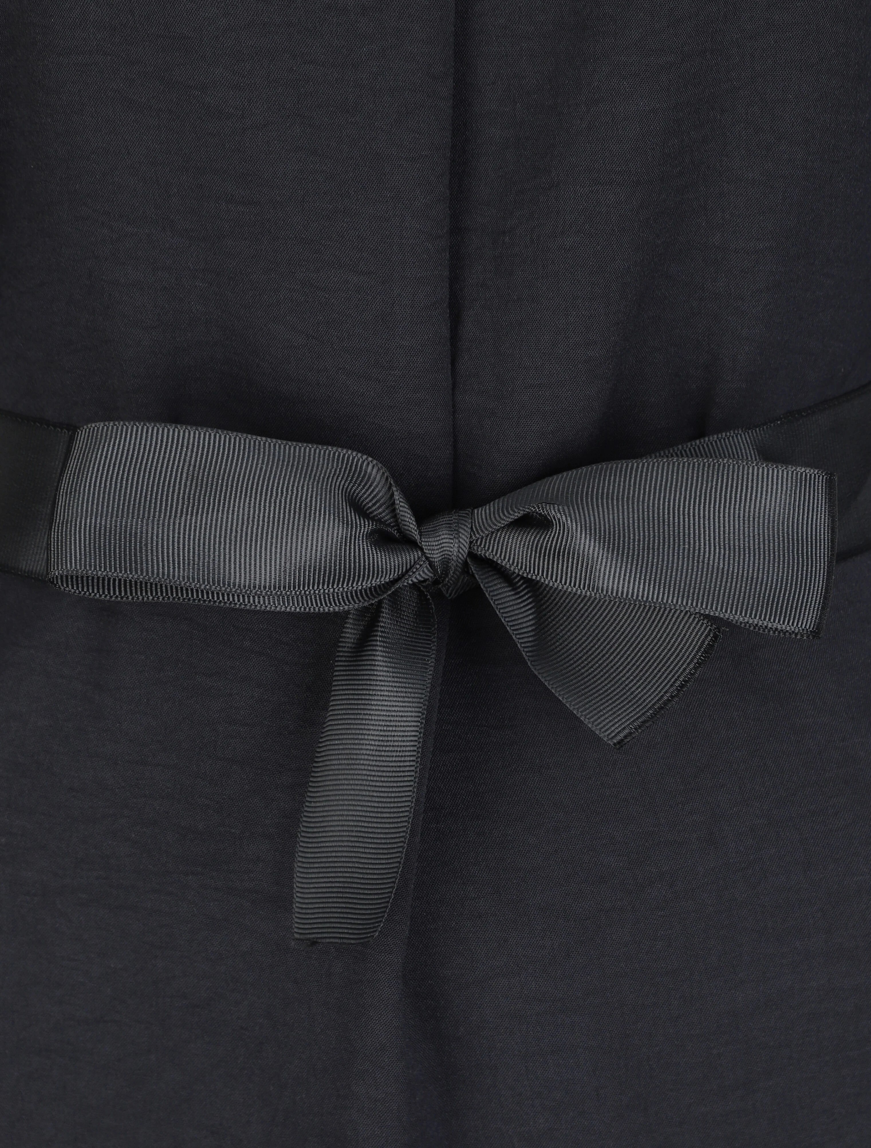 Blouse droite unie à manches 3/4 - Noir - Image 3