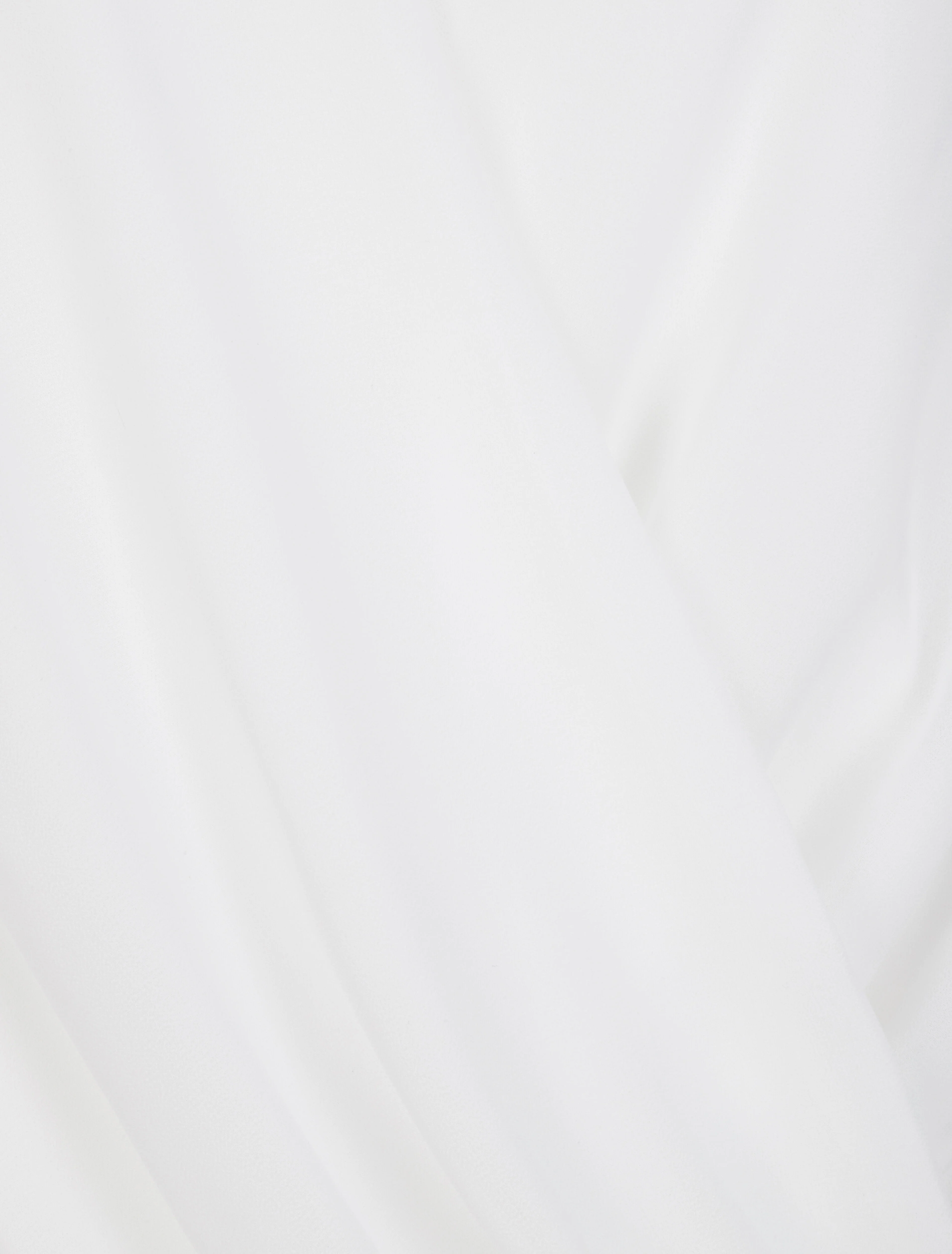 Blouse droite unie drapée - Blanc - Image 3