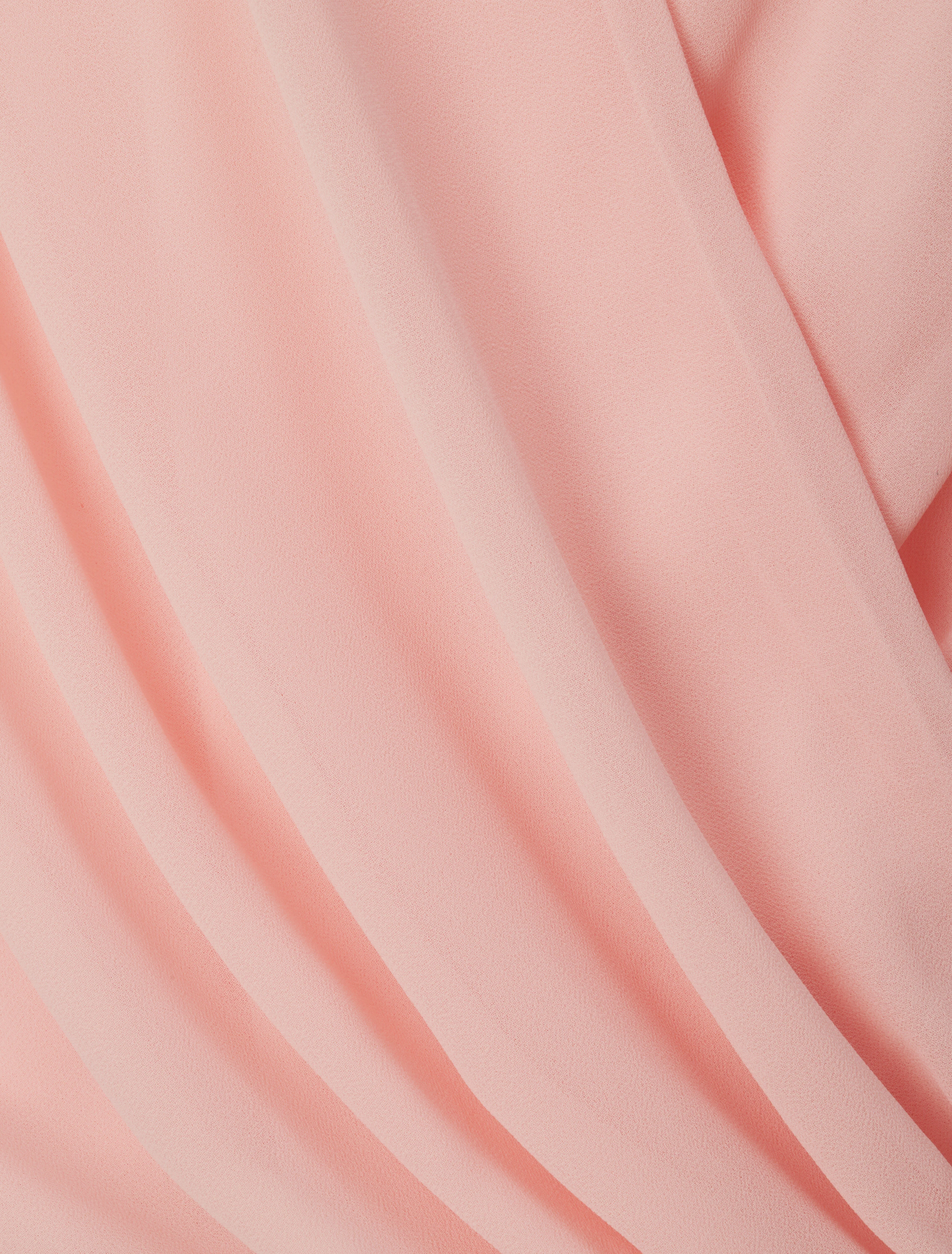 Blouse droite unie drapée - Rose poudré - Image 3