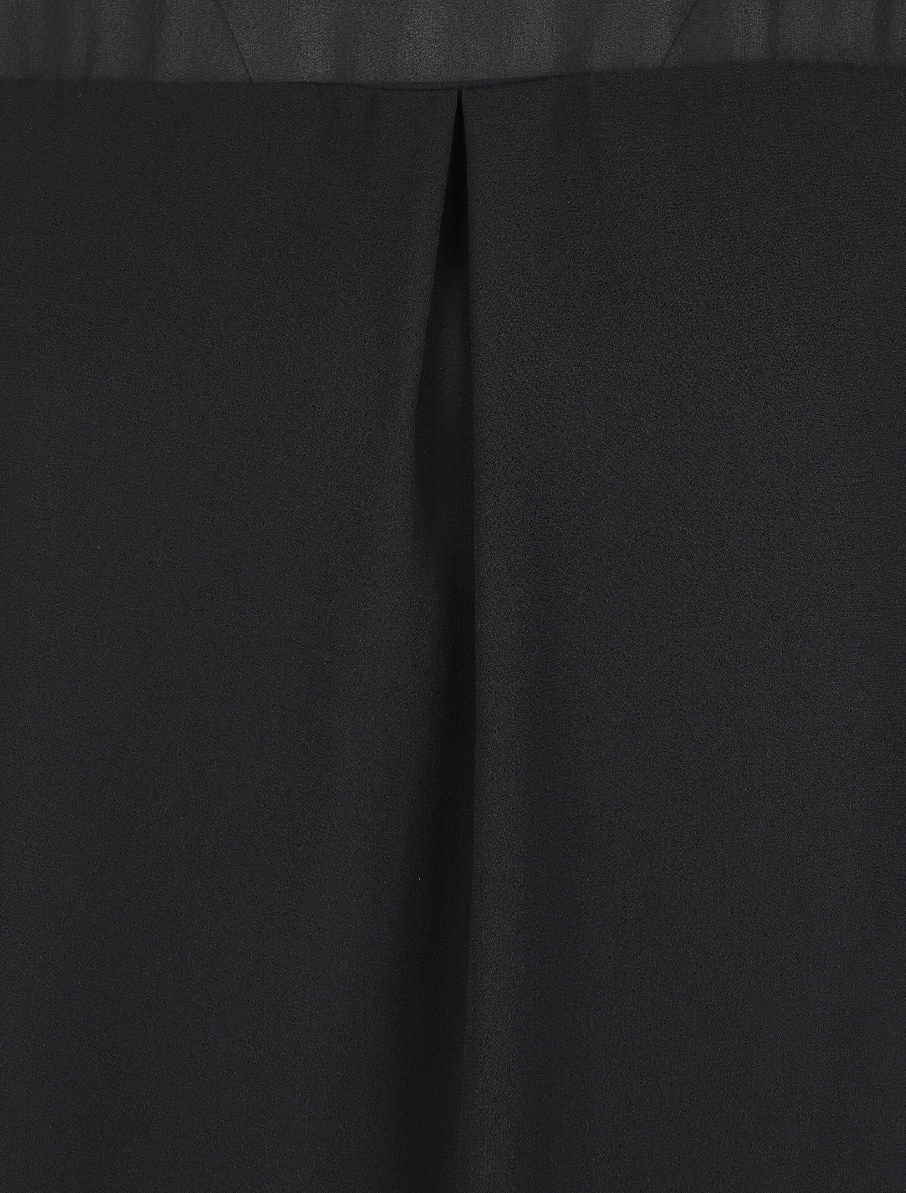 Blouse en voile unie - Noir - Image 3