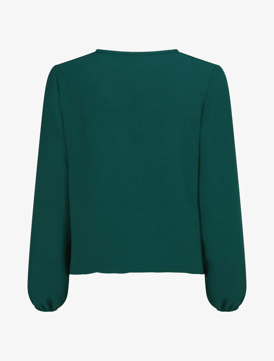 Blouse fluide à bande en sequins - Vert sapin - Image 2