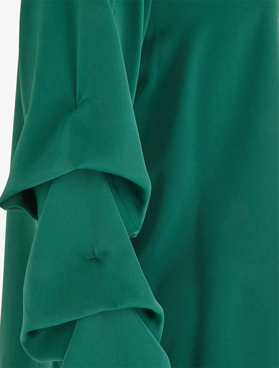Blouse fluide unie à manches stylisées - Vert sapin - Image 3