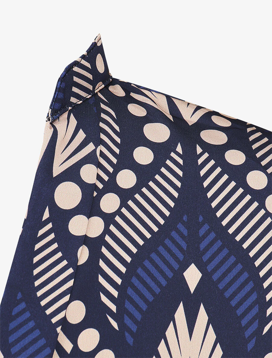 Blouse imprimé fantaisie - Marine - Image 3