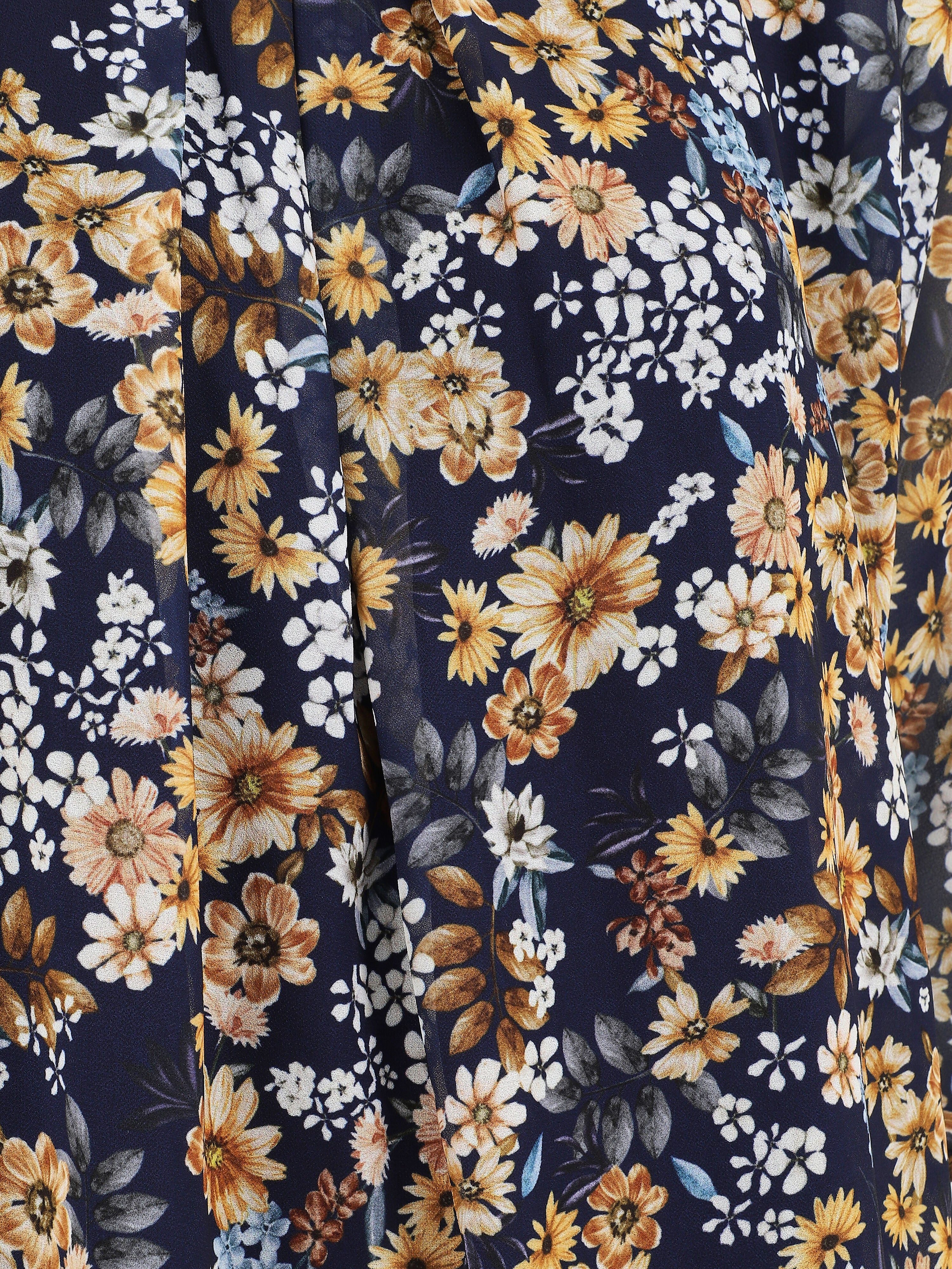 Blouse imprimé fleurs des champs - Bleu - Image 3