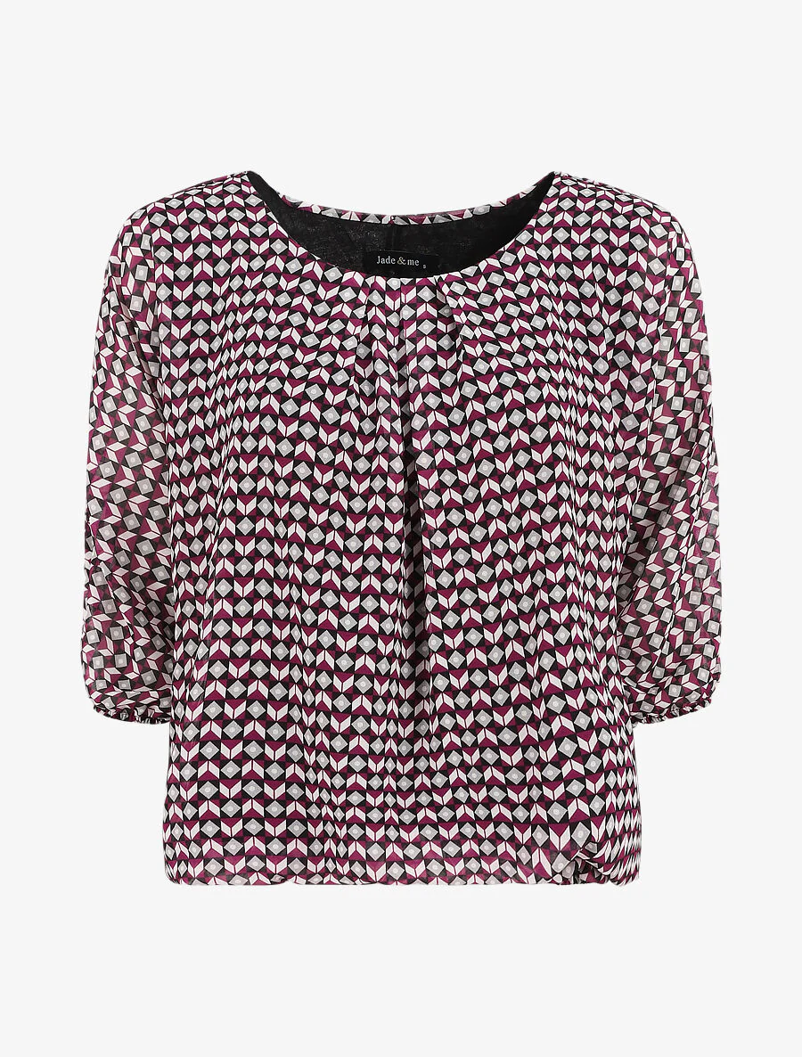 Blouse imprimé mosaïque - Violet
