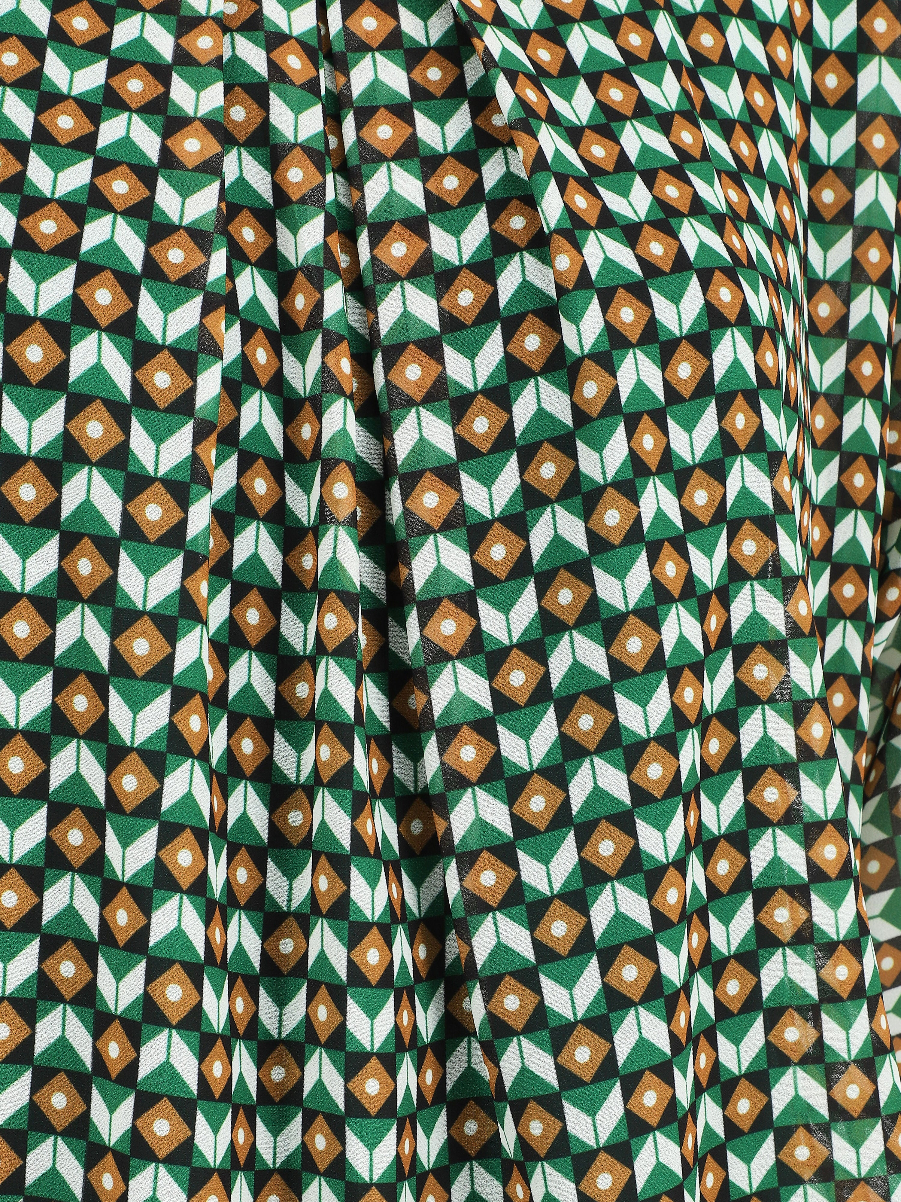 Blouse imprimé mosaïque - Vert - Image 3