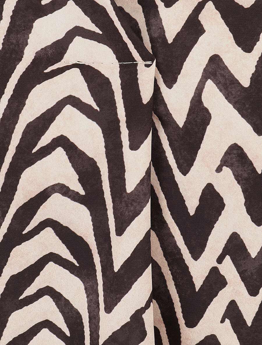 Blouse imprimé vagues stylisées - Noir - Image 3