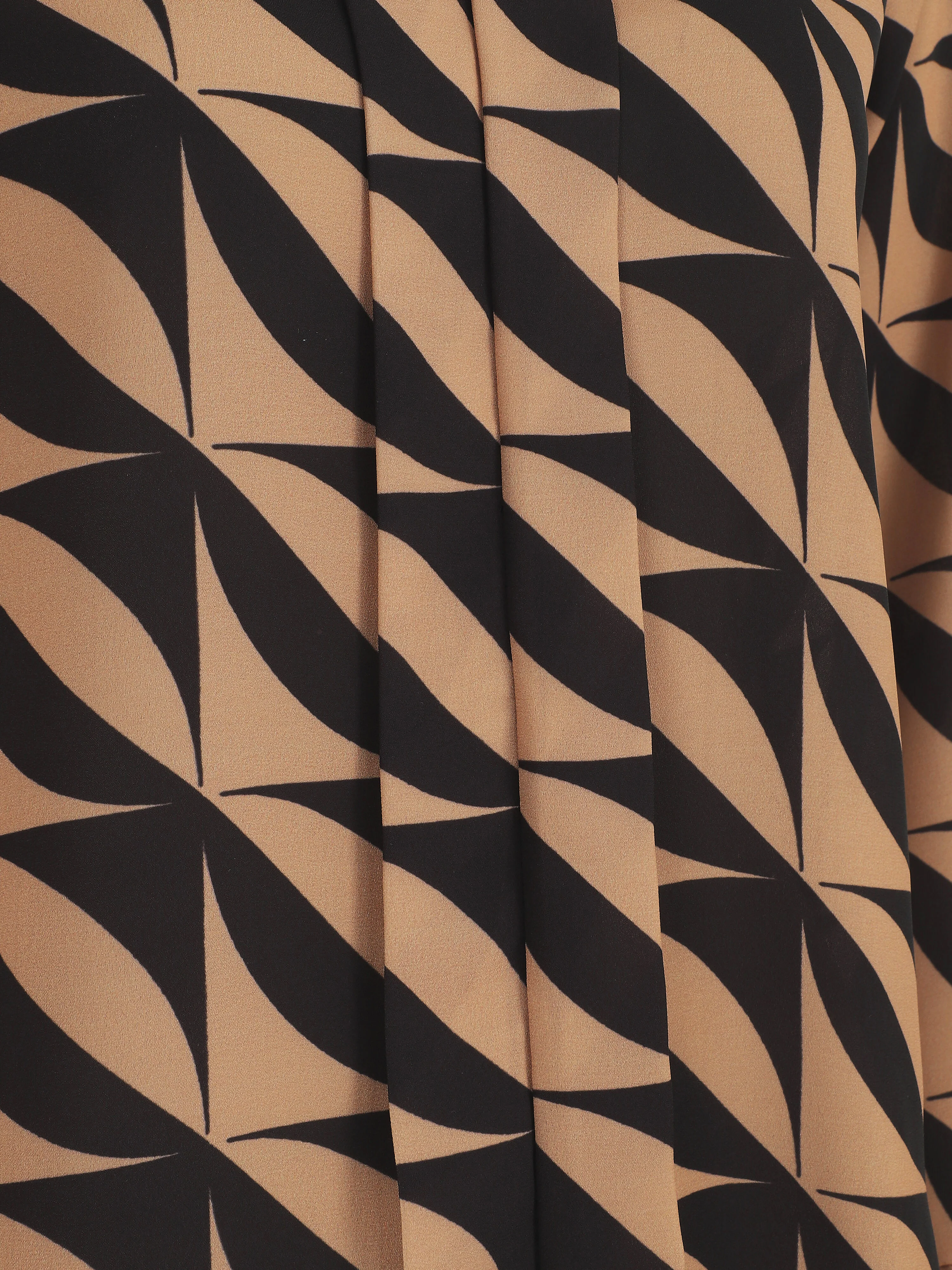 Blouse manches 3/4 imprimé graphique - Camel - Image 3