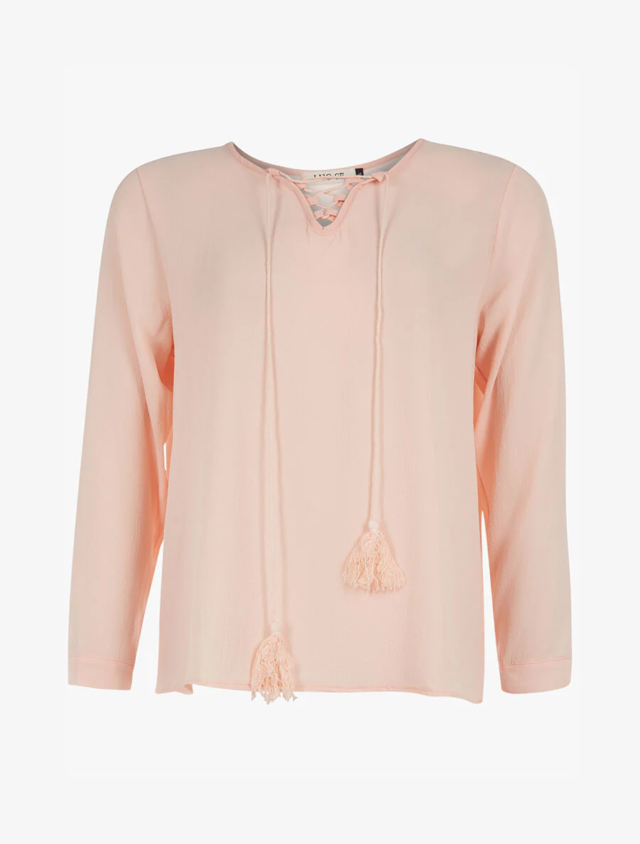 Blouse mousseline fine - rose