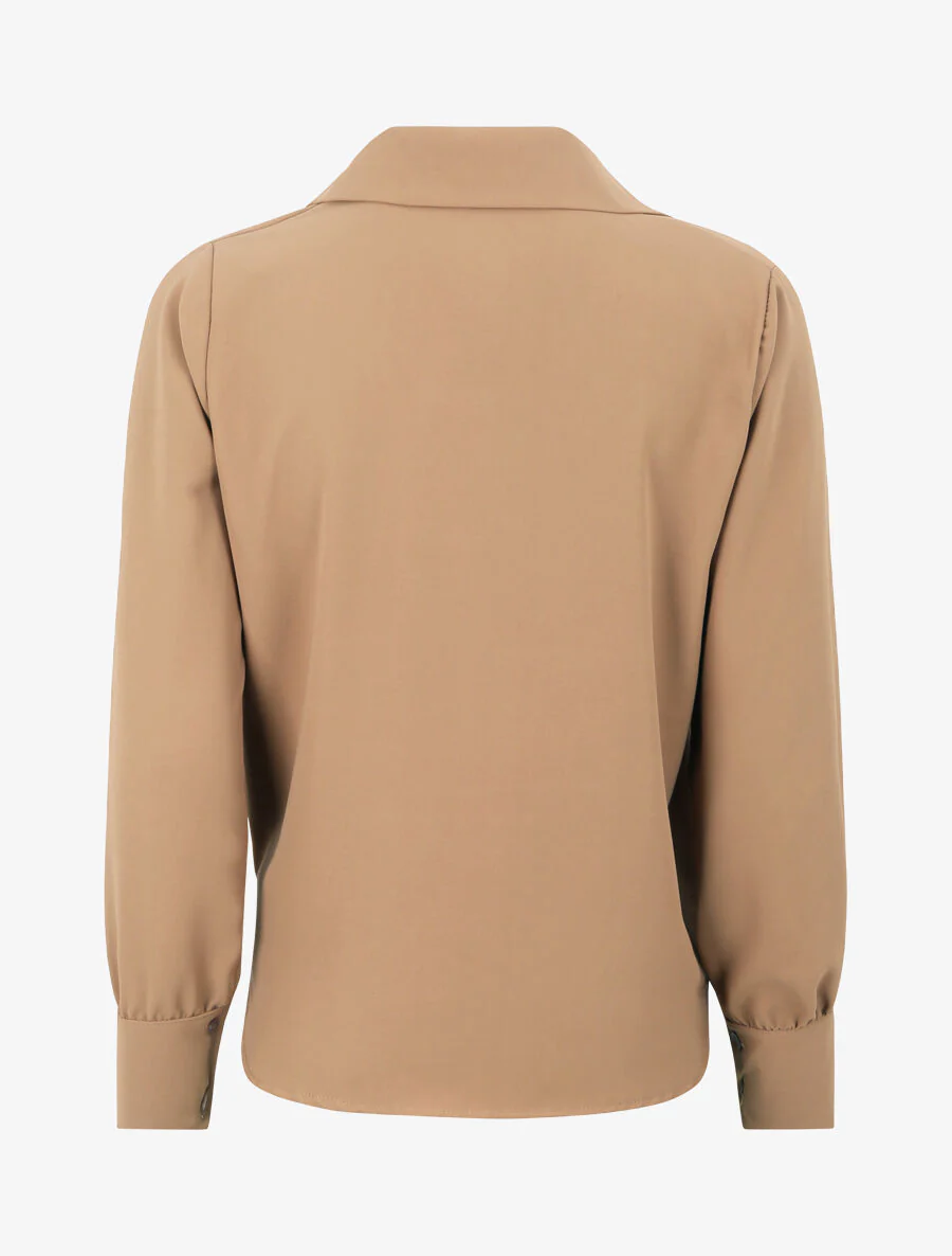 Blouse oversize asymétrique - Camel - Image 2