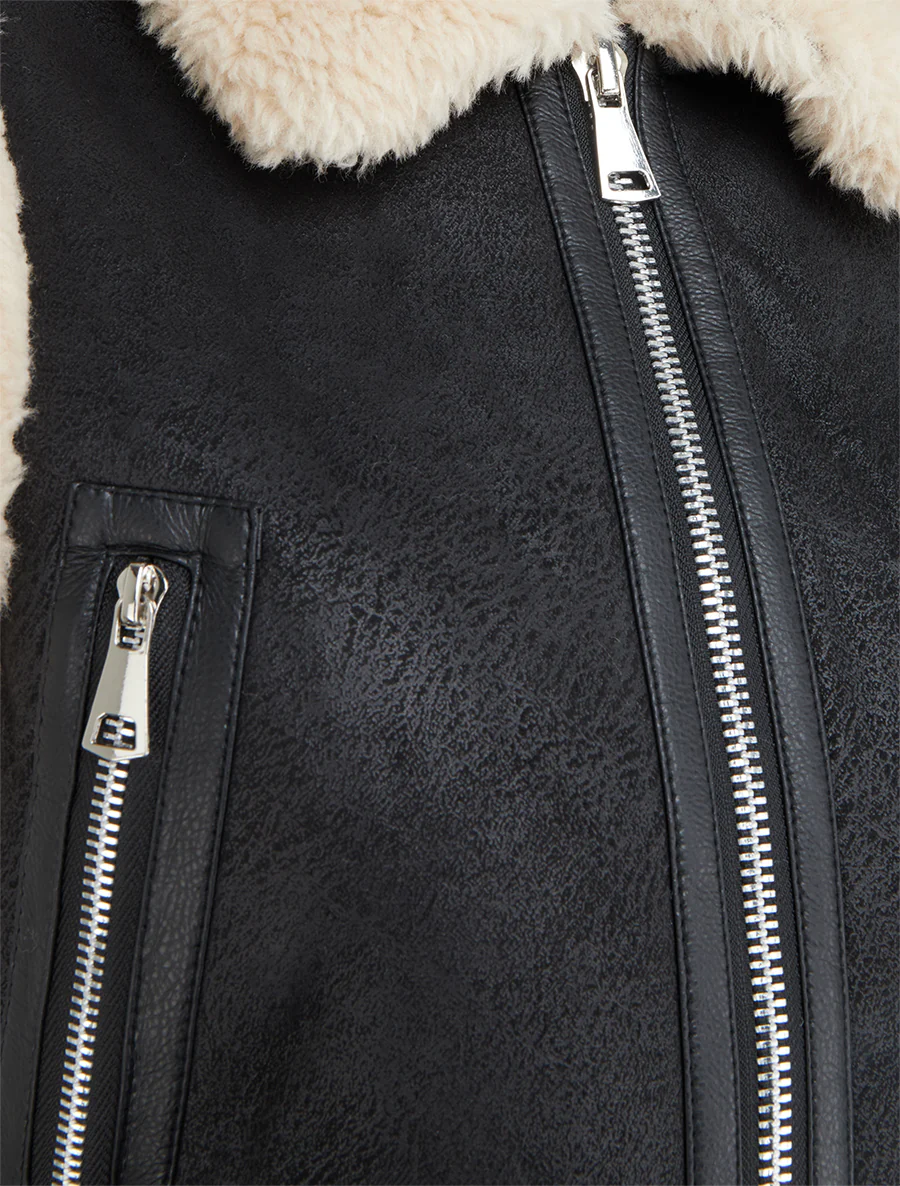 Blouson court style bombardier - Noir - Image 3