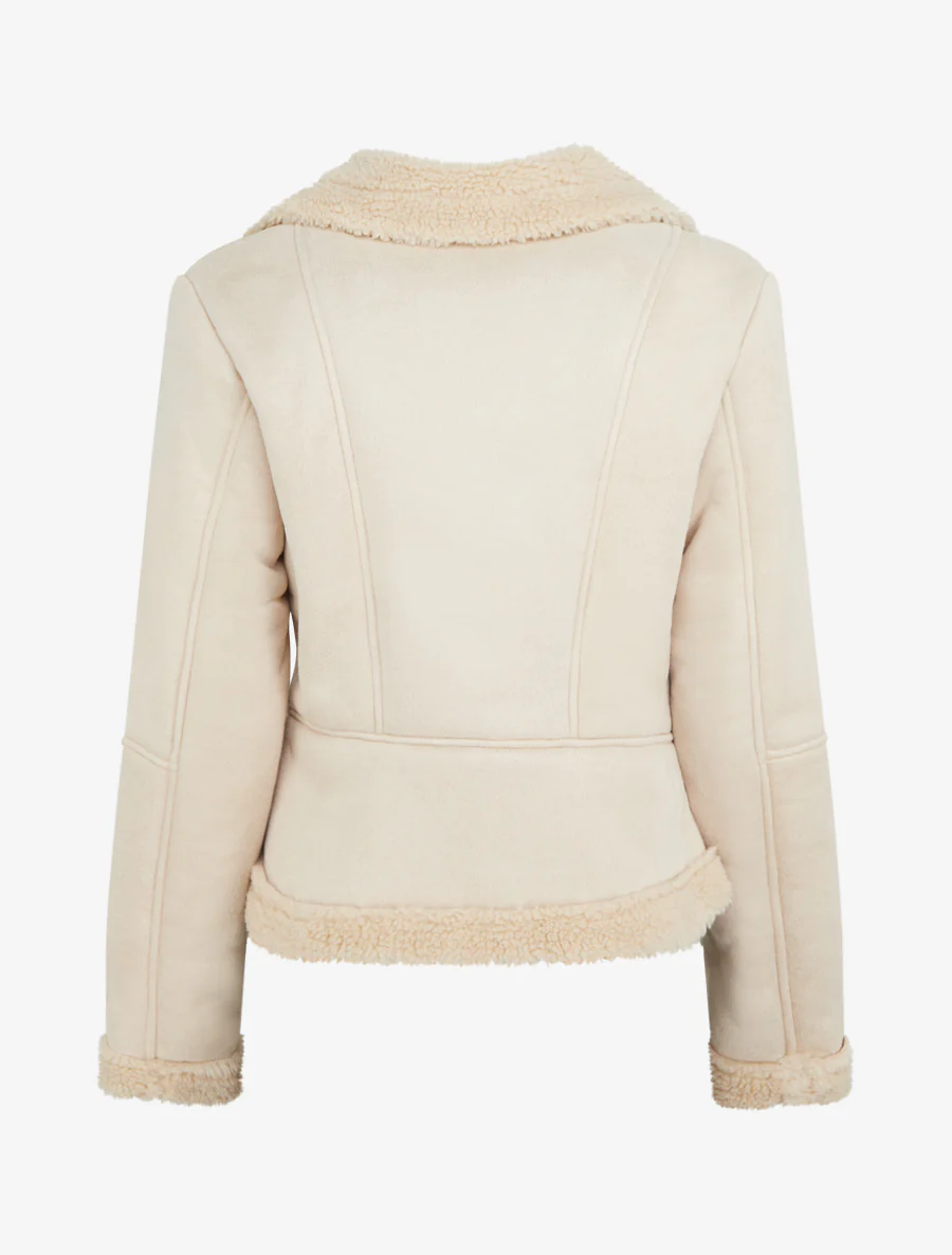 Blouson zippé style aviateur - Beige - Image 2
