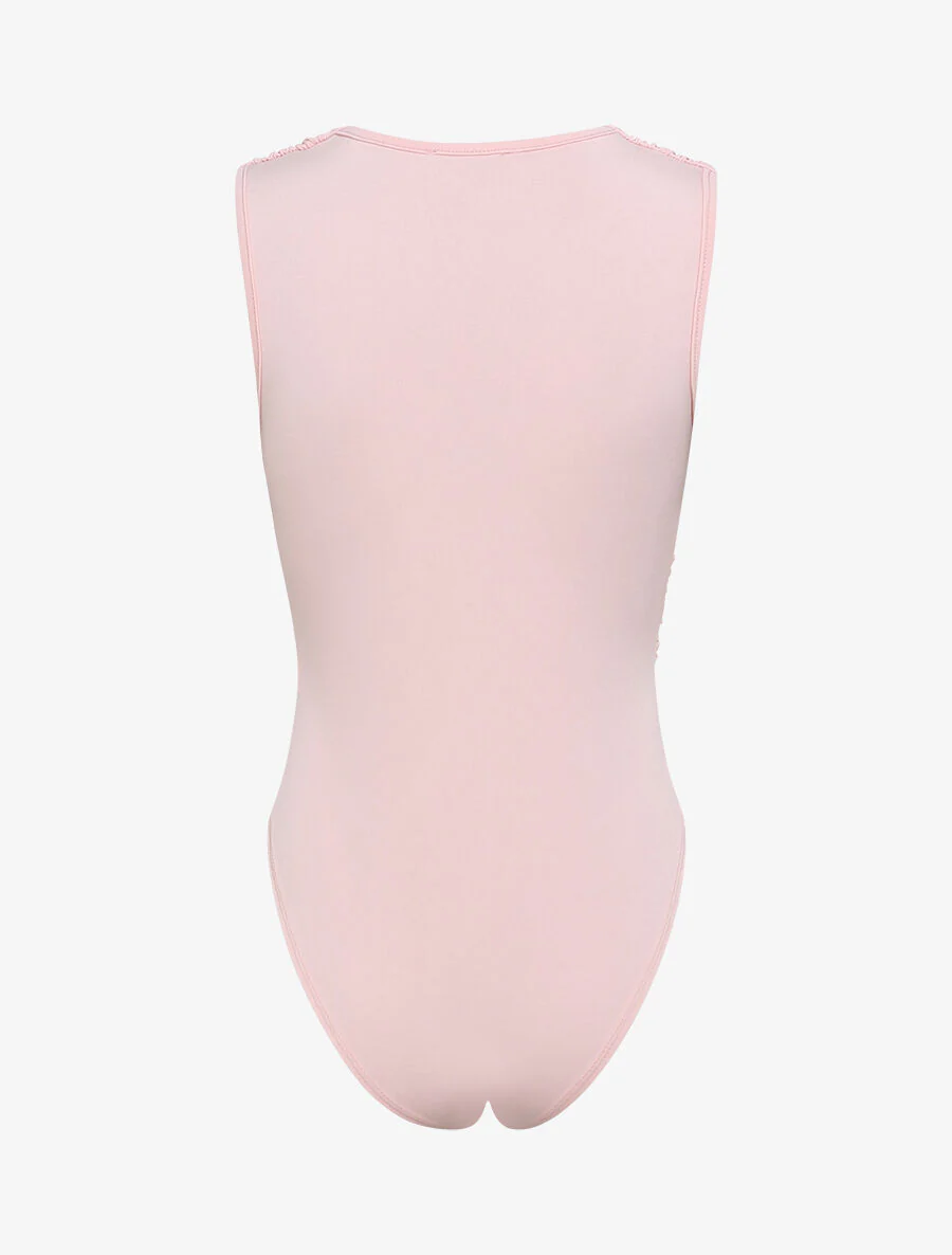 Body ajusté et drapé - Rose pâle - Image 2