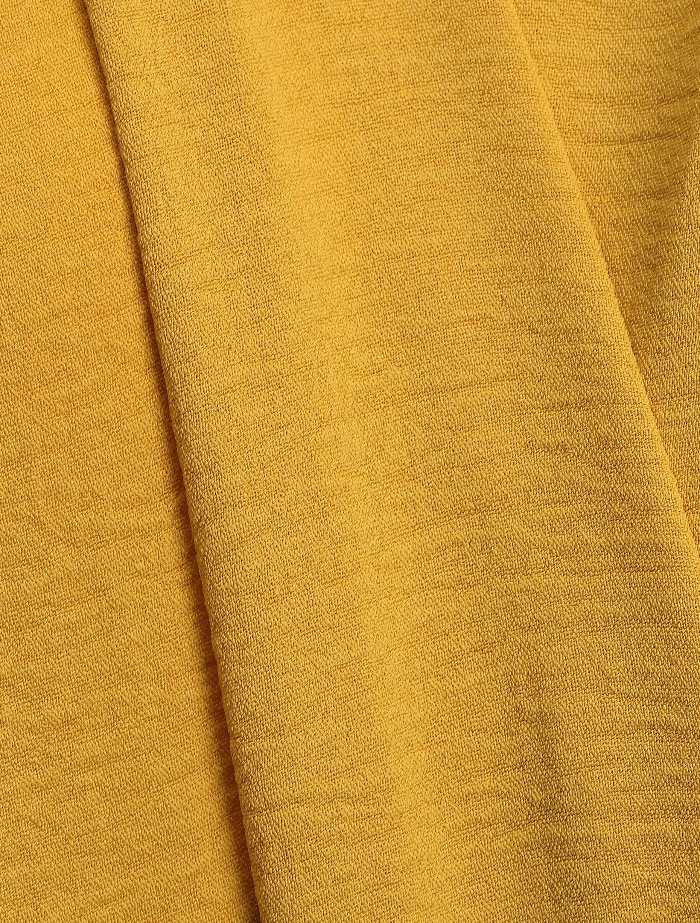 Body bi-matière à col cache-coeur - Jaune - Image 3