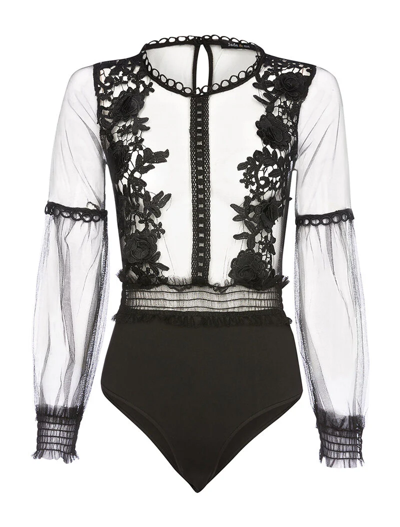 Body en tulle - noir