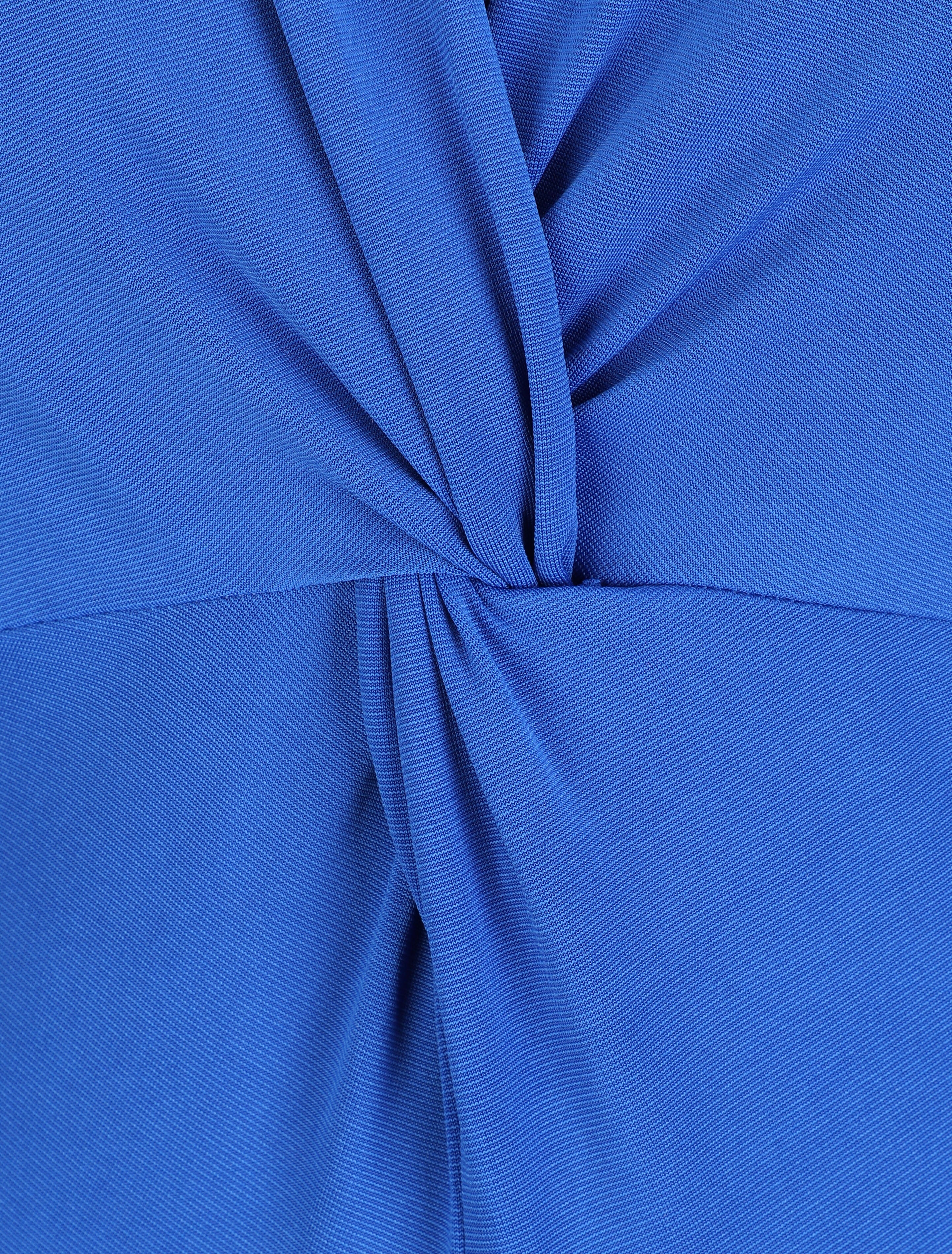 Body uni à col style noeud - Bleu roi - Image 3
