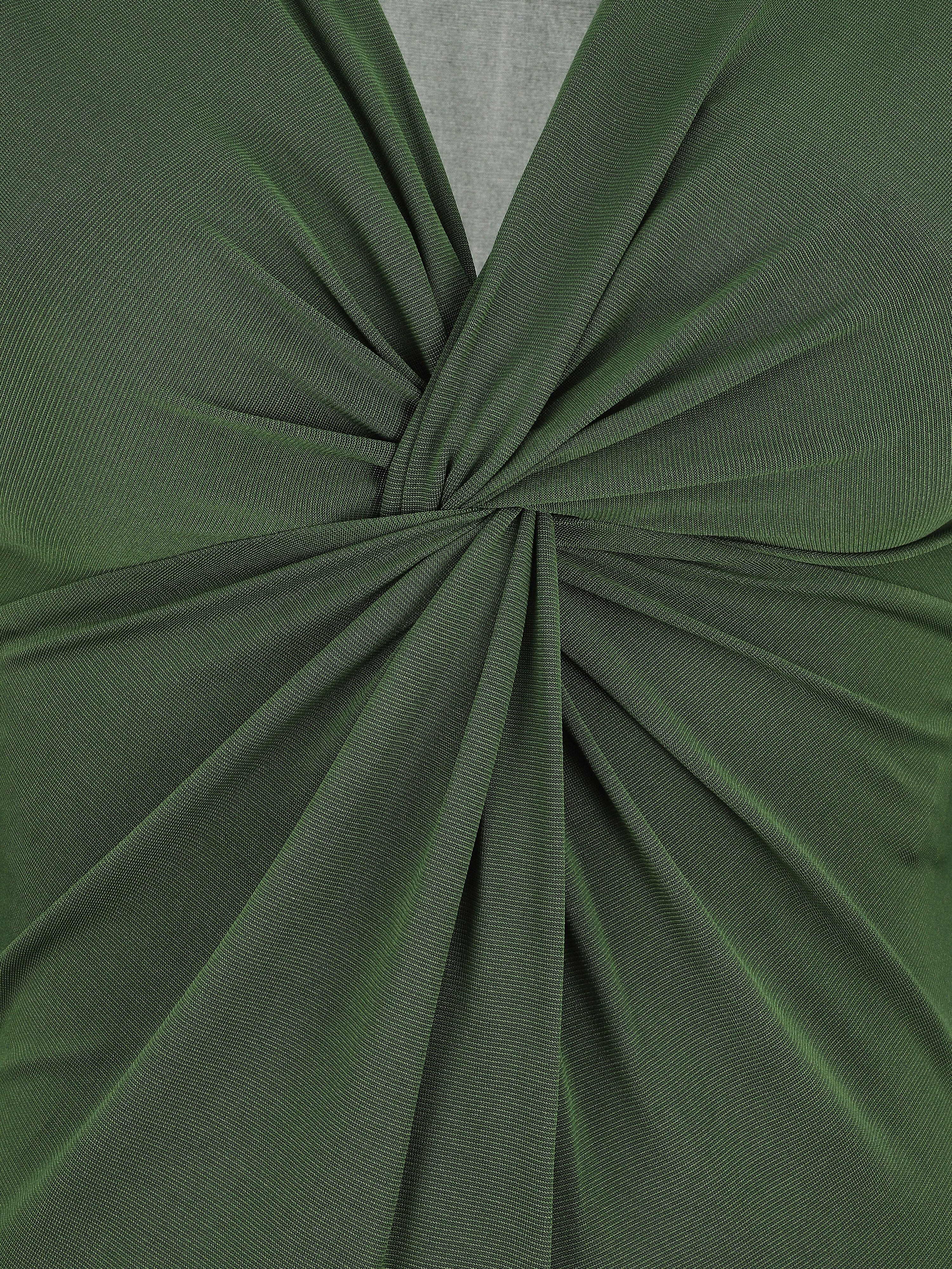 Body uni à col V - Vert sapin - Image 3