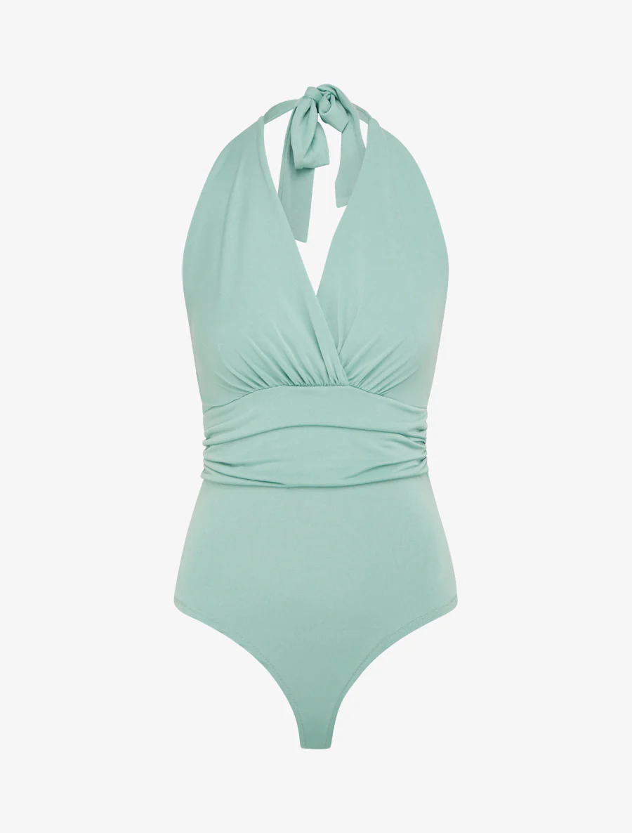 Body uni à dos nu - Vert d'eau