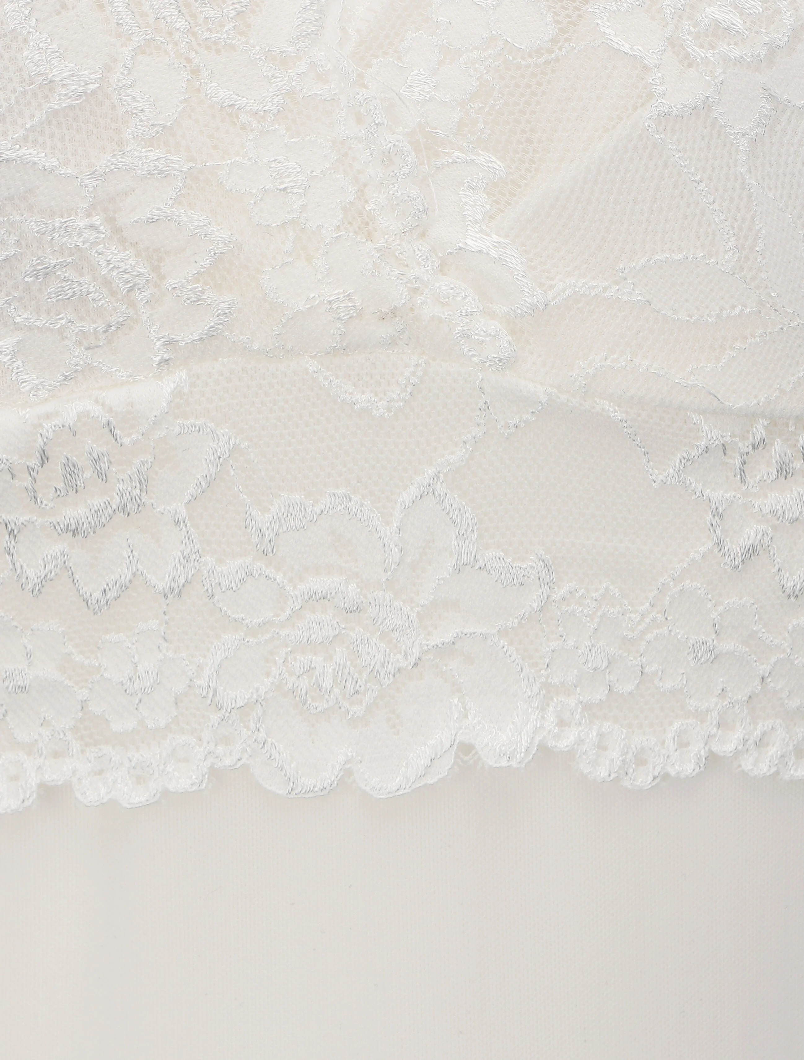 Body uni en dentelle - Blanc - Image 3