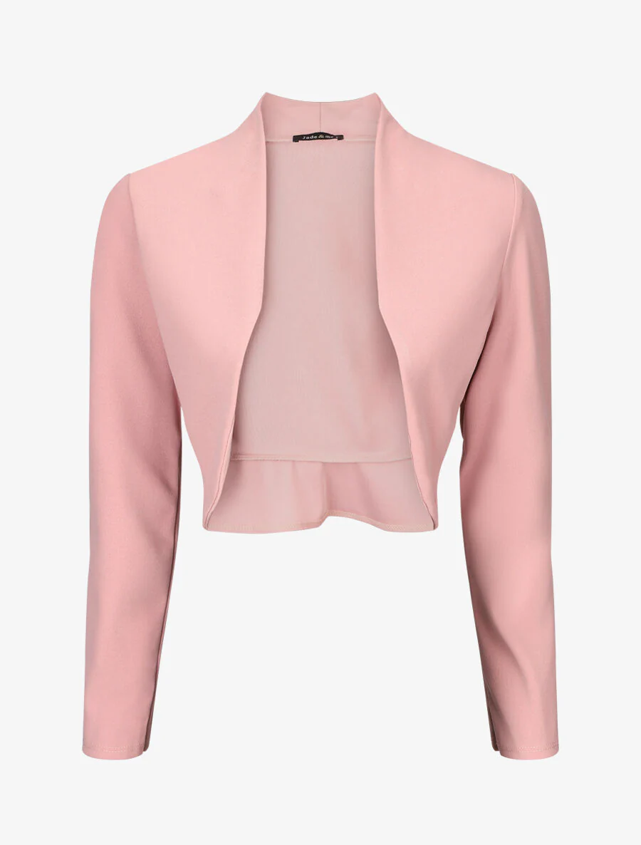 Boléro classique col droit - Rose