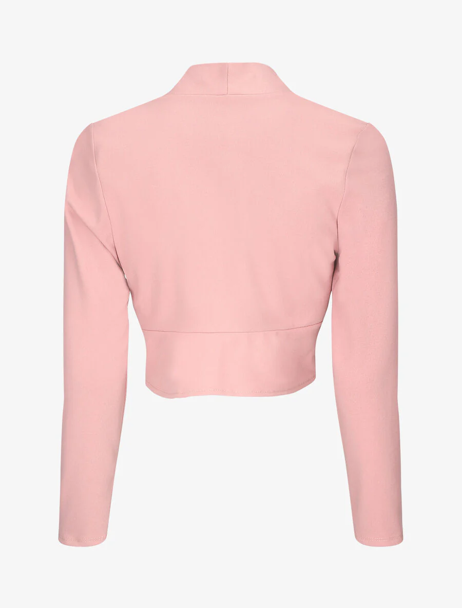 Boléro classique col droit - Rose - Image 2