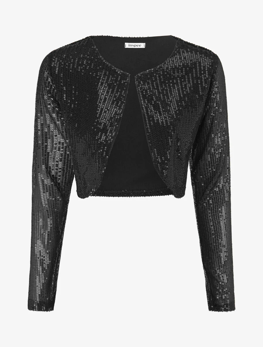 Boléro en sequins - Noir