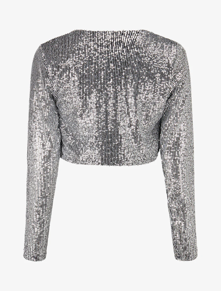 Boléro en sequins - Argent - Image 2