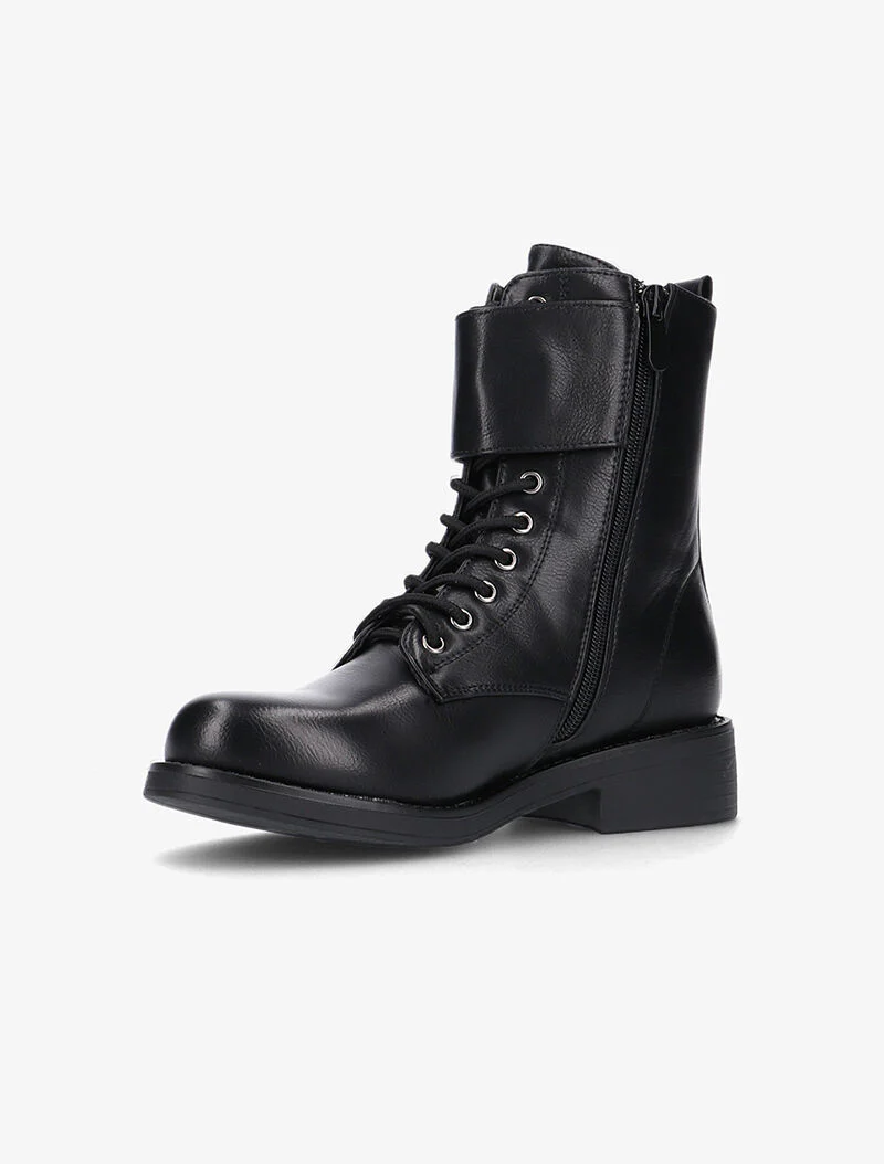 Boots en simili à large bride - noir - Image 3