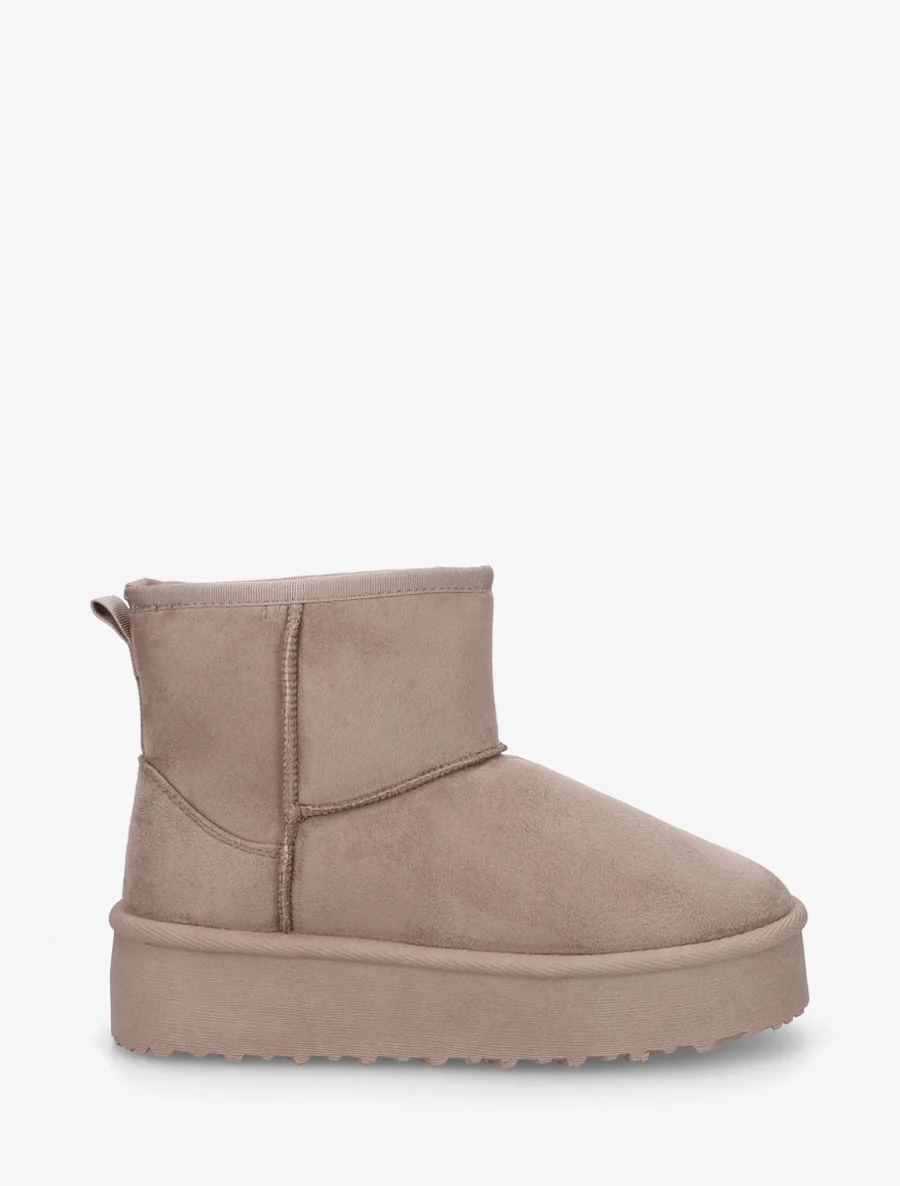 Boots fourrées en suédine - Taupe