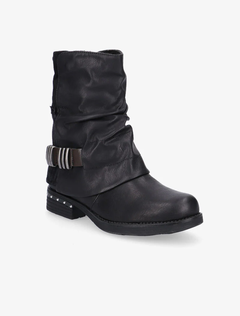 Boots hautes sanglées - noir - Image 2