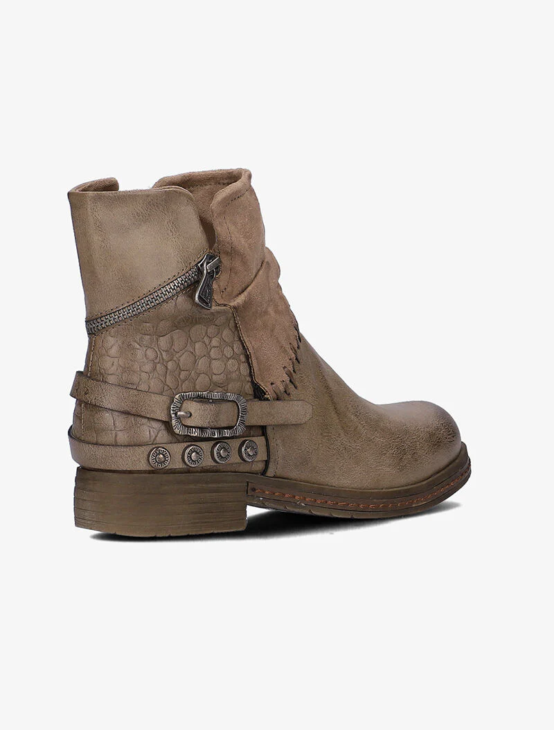 Boots rock à zips et texturées - taupe - Image 4