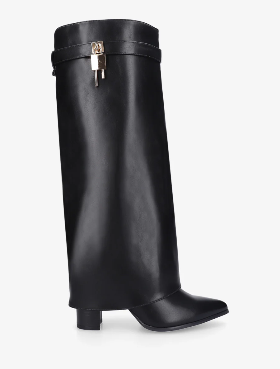 Bottes à revers et bout pointu - Noir